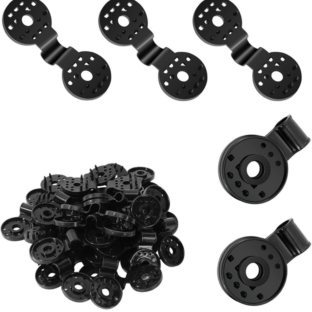 50PCS Black Round Shade Cloth Plastic Clips Placement for Sun Shade